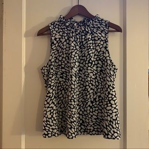 Who What Wear Ruffle High Neck Sleeveless Top